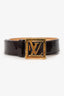 Louis Vuitton Burgundy Vernis Square Buckle Belt Size 85