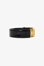 Moschino Black Patent Leather Gold Logo Belt