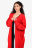 Sabyln Red Cashmere Open Long Cardigan Size L