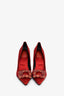 Roger Vivier Red Satin Crystal Heels Size 39