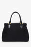 Prada Black Tessuto Nylon Saffiano Small Tote With Strap