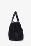 Prada Black Tessuto Nylon Saffiano Small Tote With Strap