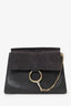 Chloe Black Leather/Suede Medium Faye Shoulder Bag