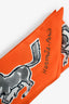 Hermès Orange/Grey Silk Pegasus Twilly