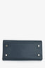 Valextra Navy Leather 'Iside' Top Handle Bag with Strap