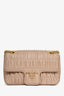 Prada Taupe Gaufre Leather Chain Shoulder Bag