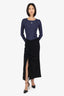 Cinq a Sept Black Ruched Pencil Skirt Size M