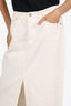 The Frankie Shop White Denim Maxi Skirt Size M