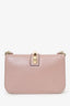 Valentino Pink Leather Glam Lock Shoulder Bag