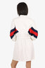 Gucci White/Red Interlocking G Jersey Polo Minidress Size M