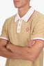 Casablanca Taupe Monogram Velour Polo Shirt Size XXL Mens