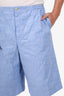 Gucci Blue Cotton GG Monogram Shorts Size 54 Mens
