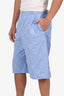 Gucci Blue Cotton GG Monogram Shorts Size 54 Mens