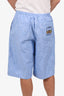 Gucci Blue Cotton GG Monogram Shorts Size 54 Mens