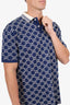 Gucci NavyWhite Cotton GG Stretch Polo Size XXL Mens