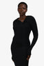 Alexandre Vauthier Black Crystal Detail Dress Size 42
