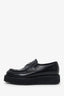 Prada Black Leather Brushed Loafers Size 41