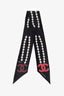 Pre-Loved Chanel™ Black Silk Pearl CC Bandeau Scarf