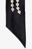 Pre-Loved Chanel™ Black Silk Pearl CC Bandeau Scarf