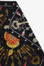 Hermès Black Silk Les Clés Scarf Size 45CM
