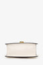 Gucci White Leather Small Web Detail Sylvie Bag with Straps