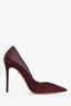 Aquazzura Burgundy Suede 'Hollywood 105' Heels Size 37.5