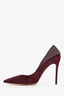 Aquazzura Burgundy Suede 'Hollywood 105' Heels Size 37.5