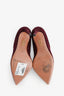 Aquazzura Burgundy Suede 'Hollywood 105' Heels Size 37.5