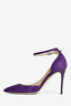 Jimmy Choo Purple Suede 'Lucy 100' Heels Size 37.5