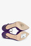 Jimmy Choo Purple Suede 'Lucy 100' Heels Size 37.5