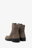 Stuart Weitzman Grey Suede 5050 Bold Zip Booties Size 8