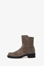 Stuart Weitzman Grey Suede 5050 Bold Zip Booties Size 8