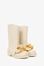 J.W. Anderson Cream Rubber Chain-Link Rain Boots Size 38