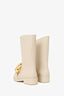 J.W. Anderson Cream Rubber Chain-Link Rain Boots Size 38