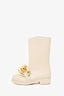 J.W. Anderson Cream Rubber Chain-Link Rain Boots Size 38