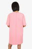 Marni Pink Ribbed T-Shirt Dress With Pockets Estimated Size M