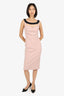 Chiara Boni La Petite Robe Pink/Black Sleeveless Dress Size 6