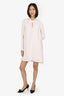 Proenza Schouler White Long Sleeve Keyhole Dress Size 0