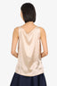 Philosophy Di Alberta Ferretti Pink Silk Sleeveless Ruffle Button-Up Top Size 8
