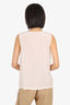 Moschino Cheap & Chic White/Black Silk Sleeveless Bow Ruffle Top Size 12