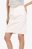 DSquared2 White Cotton Pencil Skirt Size 40