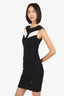 Just Cavalli Black/White Sleeveless Bandage Midi Dress Size S