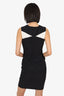 Just Cavalli Black/White Sleeveless Bandage Midi Dress Size S