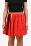 Moschino Couture Red/Gold Wool Skirt Size 6