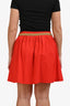 Moschino Couture Red/Gold Wool Skirt Size 6