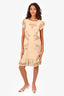 Red Valentino Brown Suede Eyelet Dress Size 48