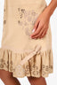 Red Valentino Brown Suede Eyelet Dress Size 48