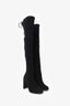 Stuart Weitzman Black Suede Highland Boots Size 6.5