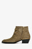 Chloe Taupe Suede Studded Ankle Booties Size 37