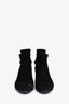 Saint Laurent Black Suede Buckle Ankle Booties Size 37.5